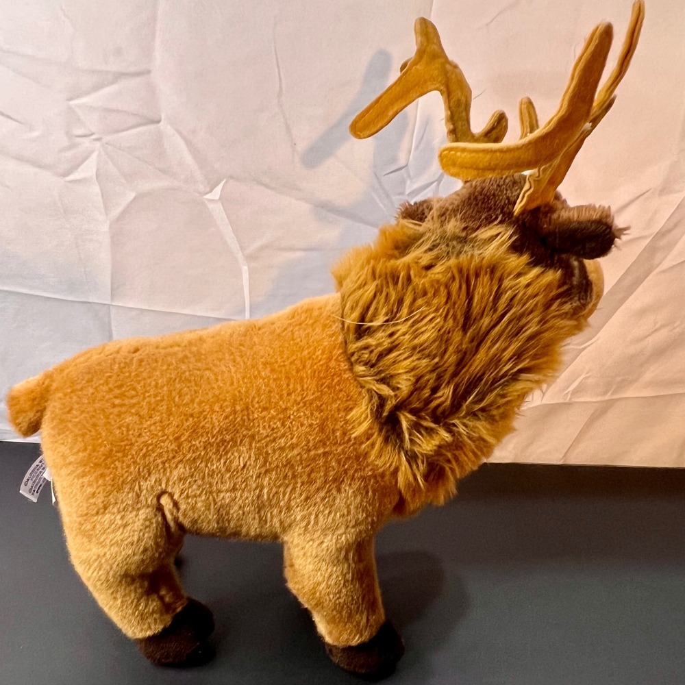 Aurora Destination Nation Caribou Reindeer Plush Brown Tan Standing 12in - Picture 6 of 7